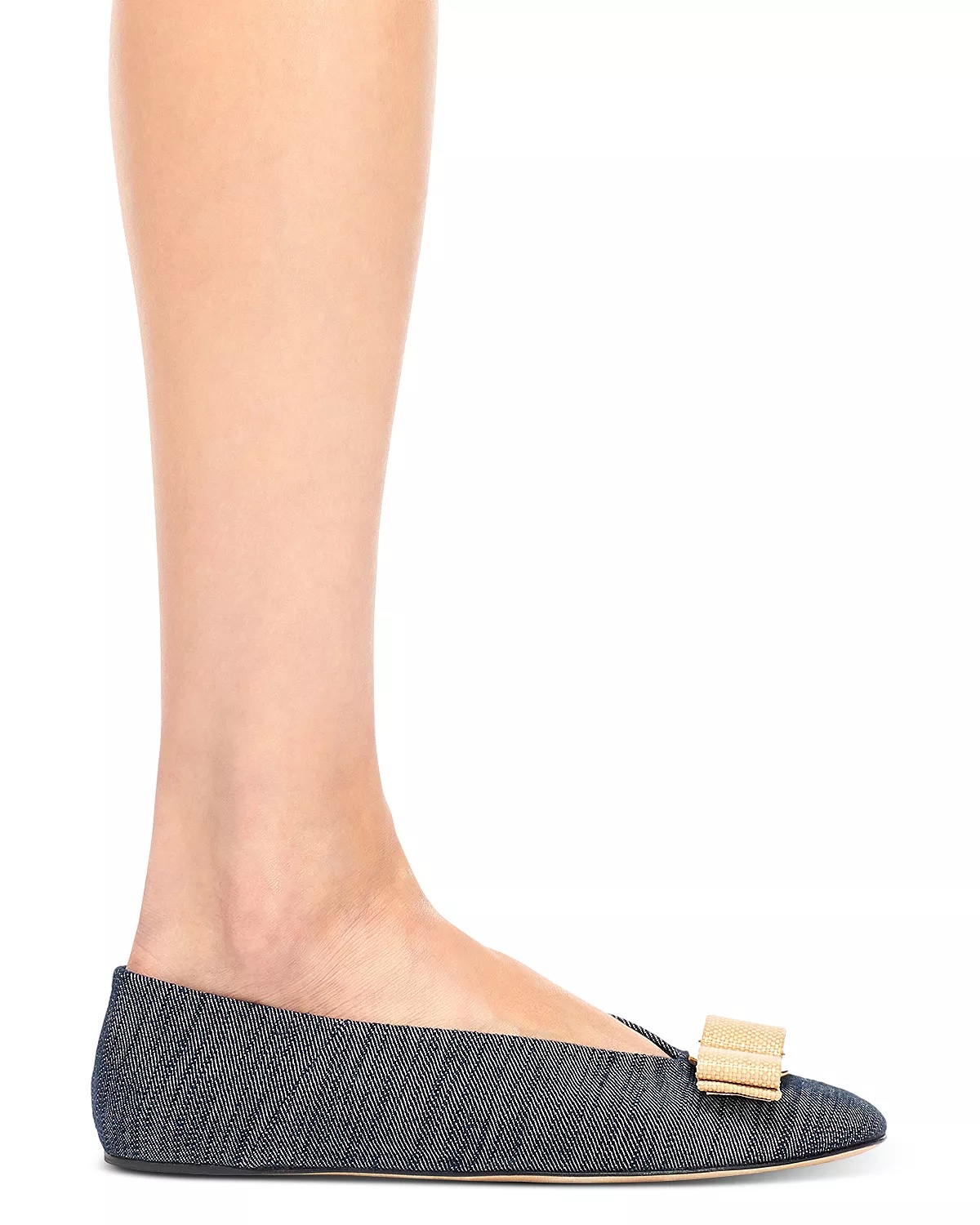 Women's Vanna Denim Bow Ballet Flats - 2