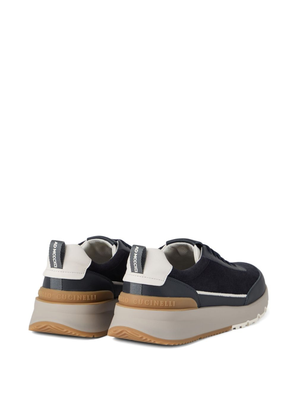 lace-up suede sneakers - 4