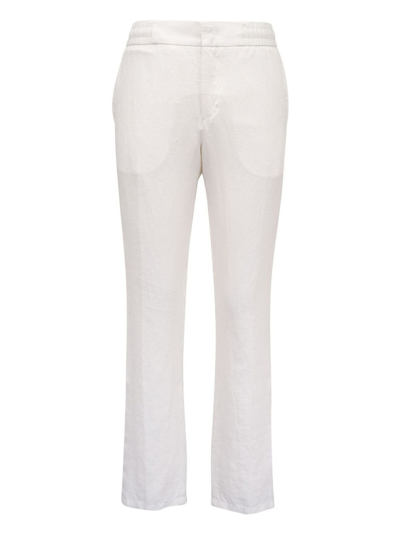 straight-leg cotton-linen trousers 1