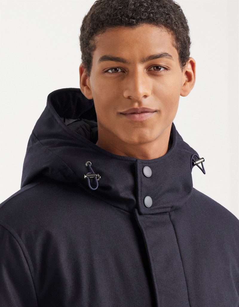 CARAMEL MIXED-MATERIAL ULTRALIGHT SUEDE BOMBER JACKET WITH KNIT INSERTS 202