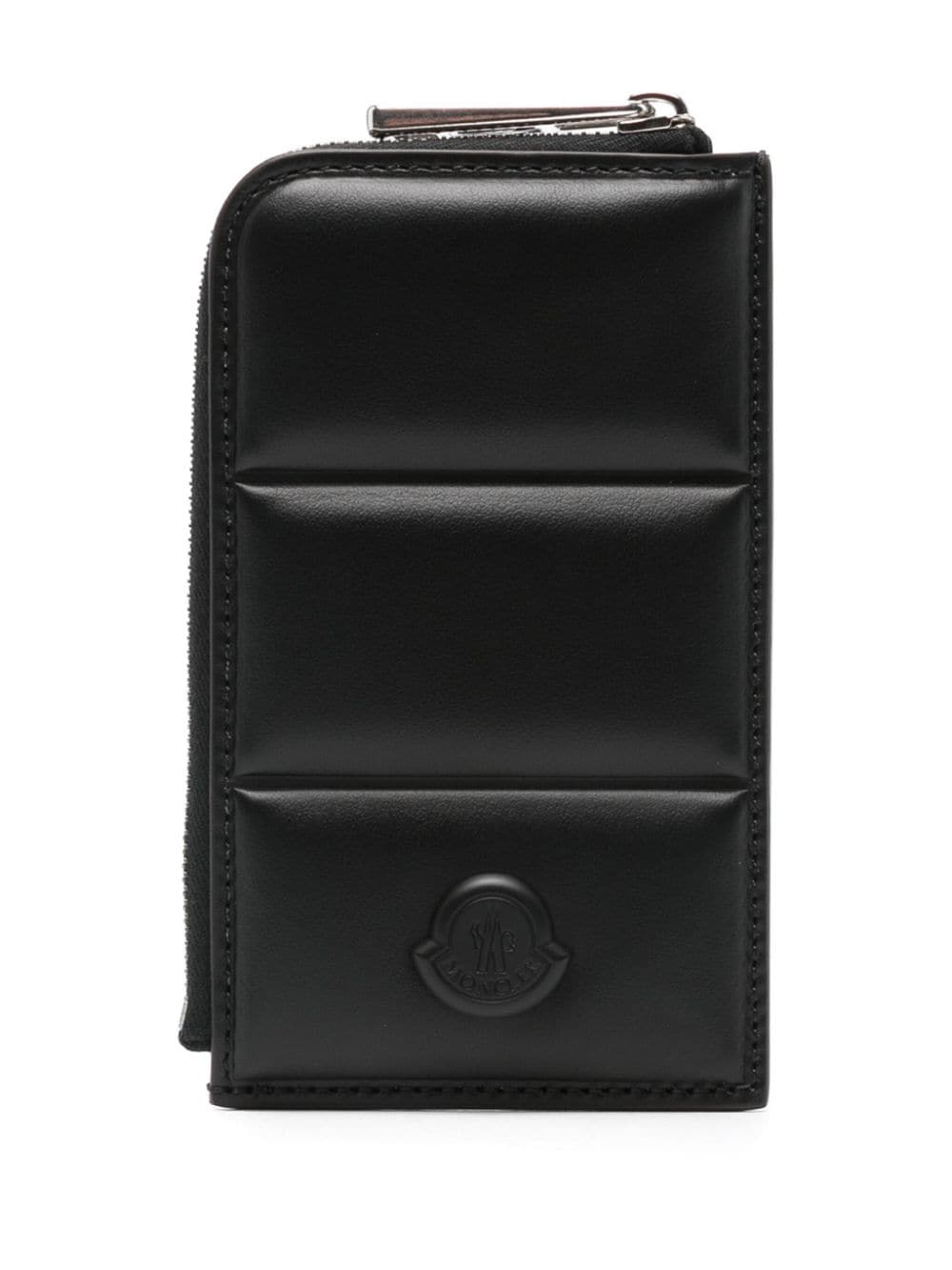 quilted leather cardholder - 1