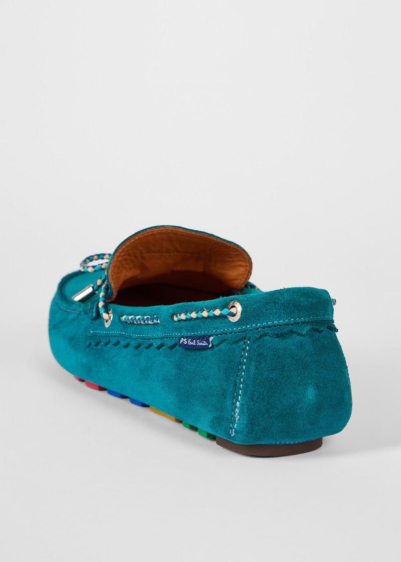 Petrol Green 'Springfield' Suede Driving Loafers 3