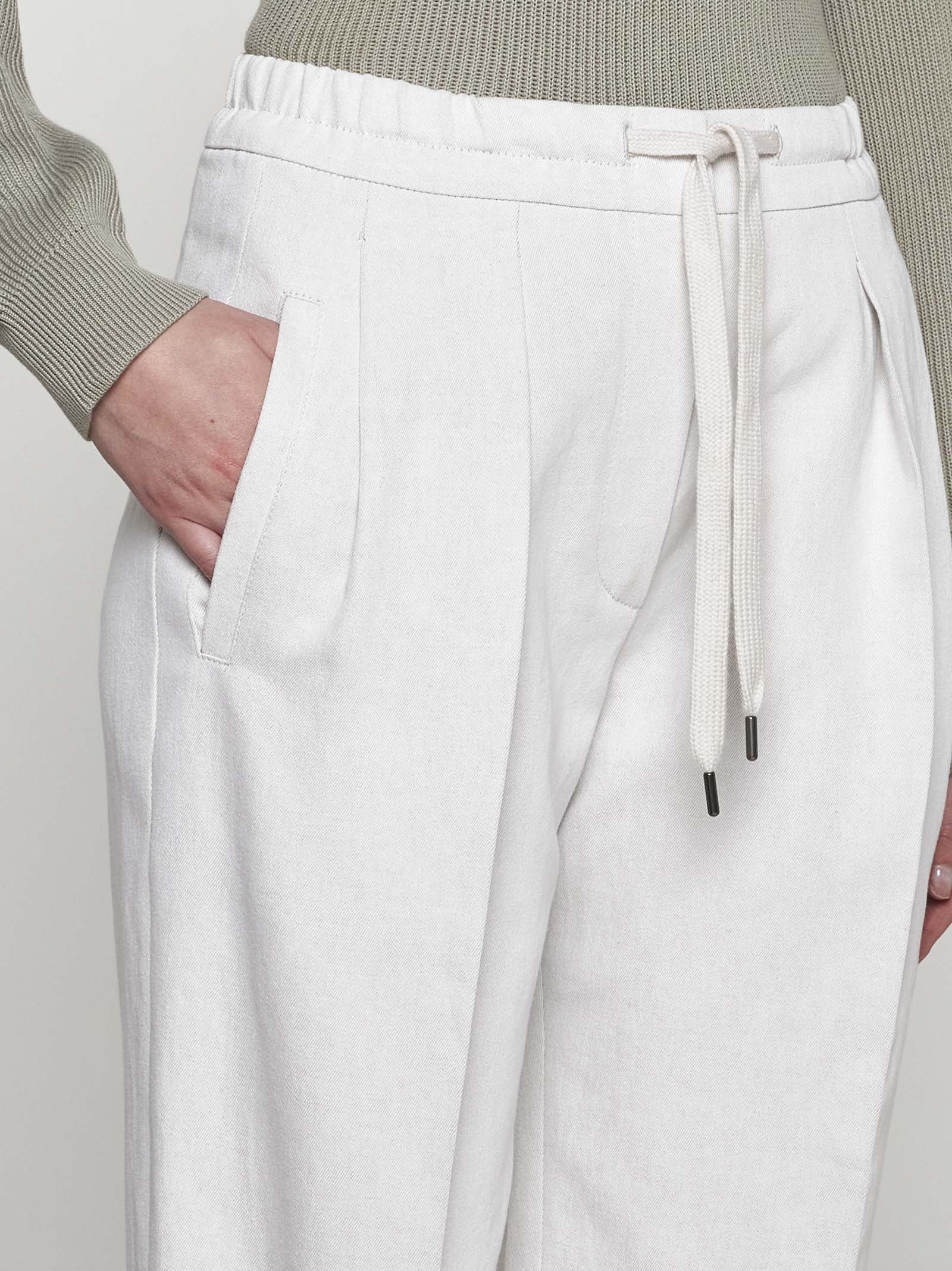 Cotton and linen trousers - 5