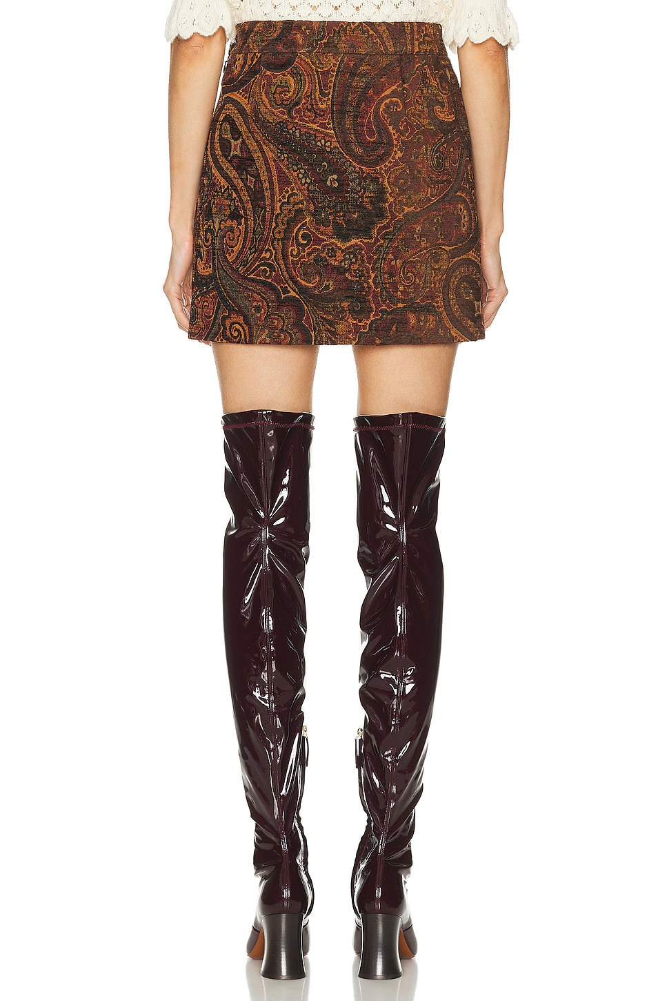 Wool Paisley Skirt - 4