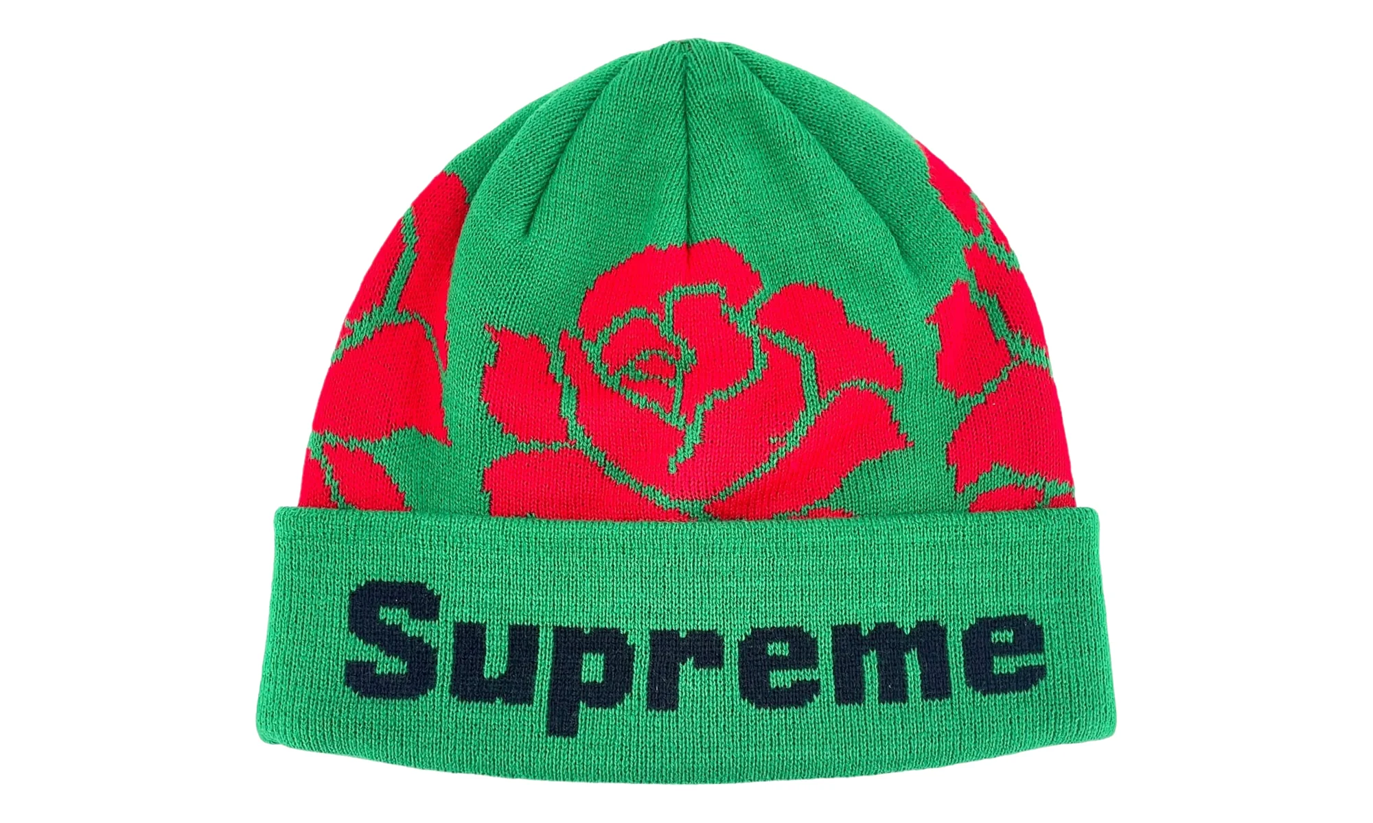 Rose Knit Beanie "FW22 - Green" SU27124 - 1
