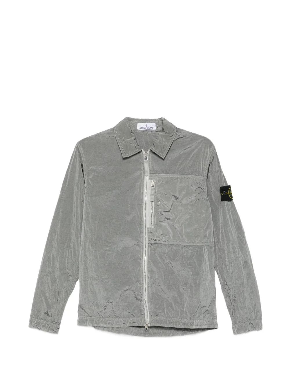 zip-up overshirt - 1