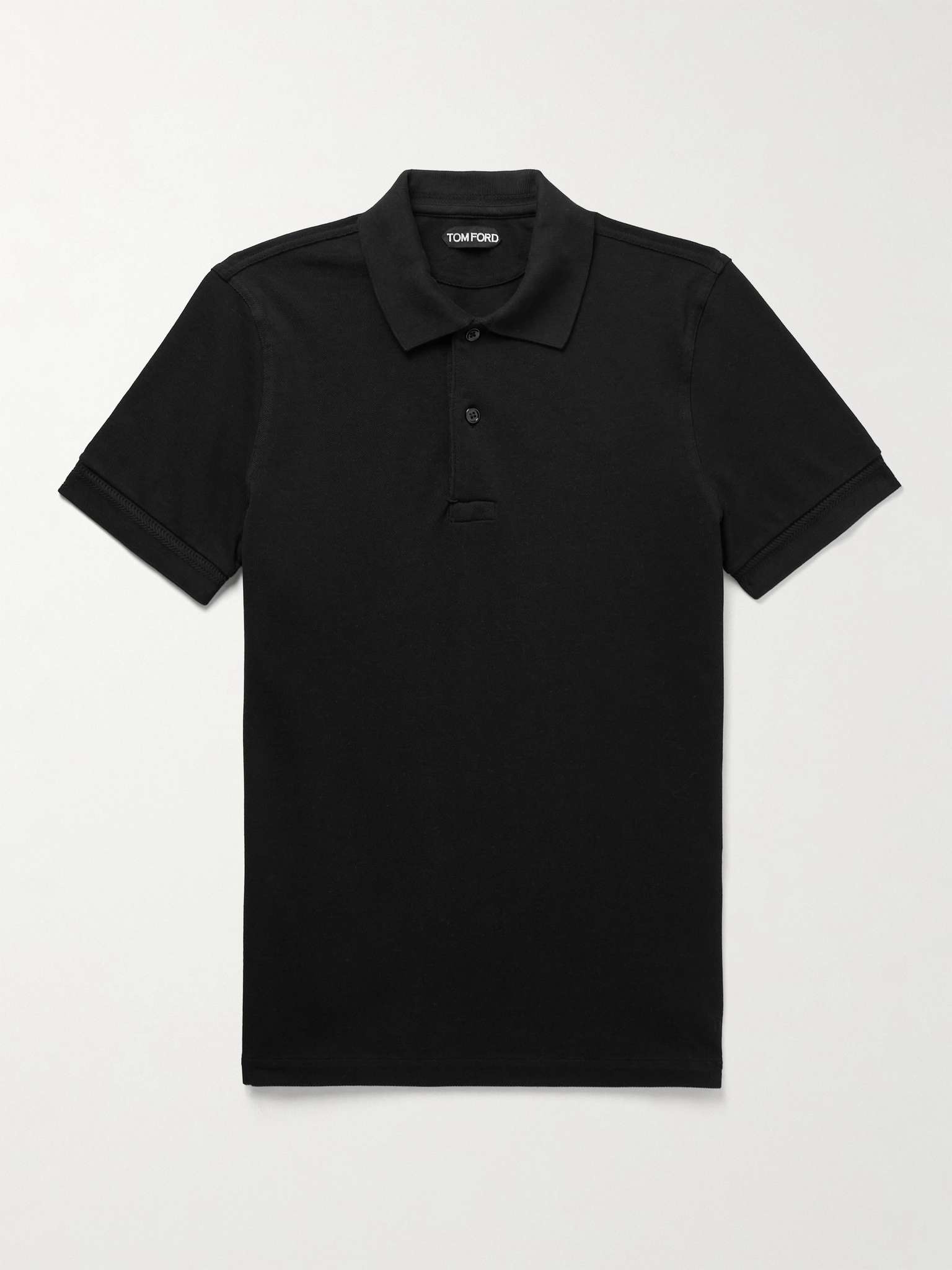Slim-Fit Garment-Dyed Cotton-Piqué Polo Shirt - 1
