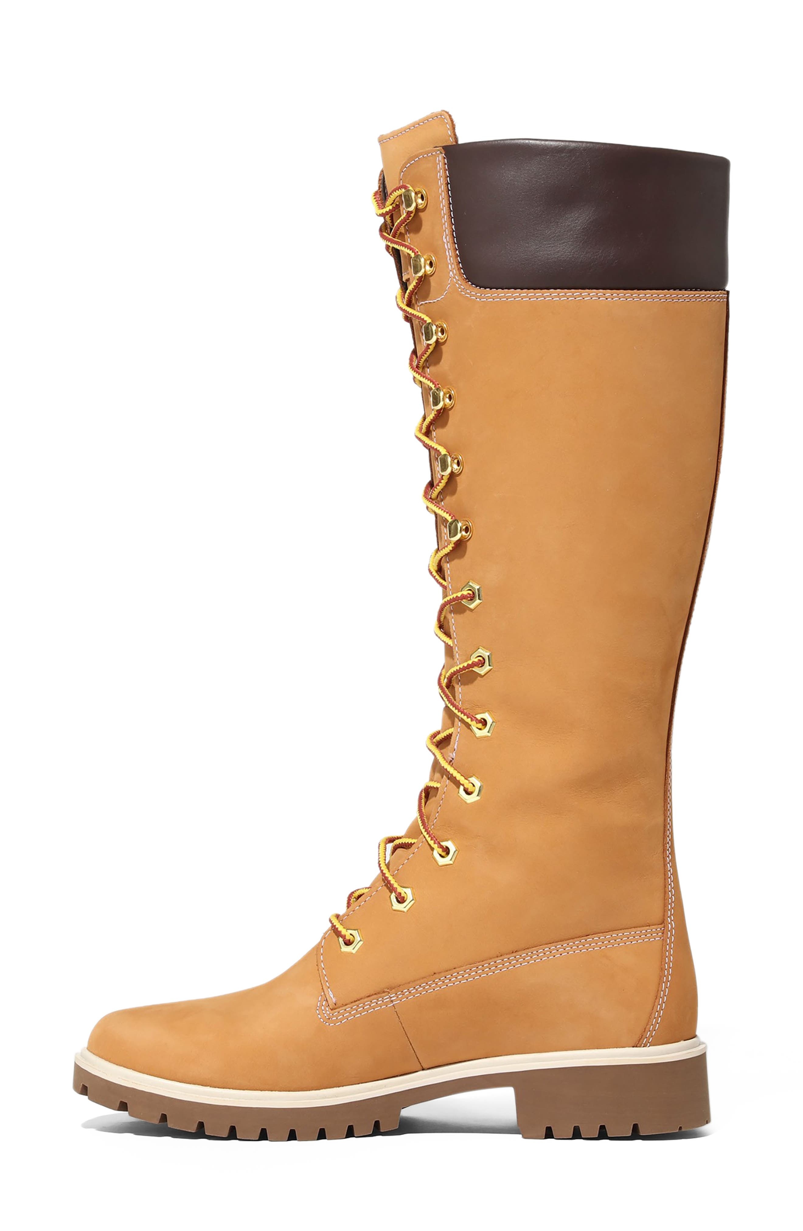Timberland Premium 14-Inch Lace-Up Waterproof Boot in Wheat at Nordstrom - 7