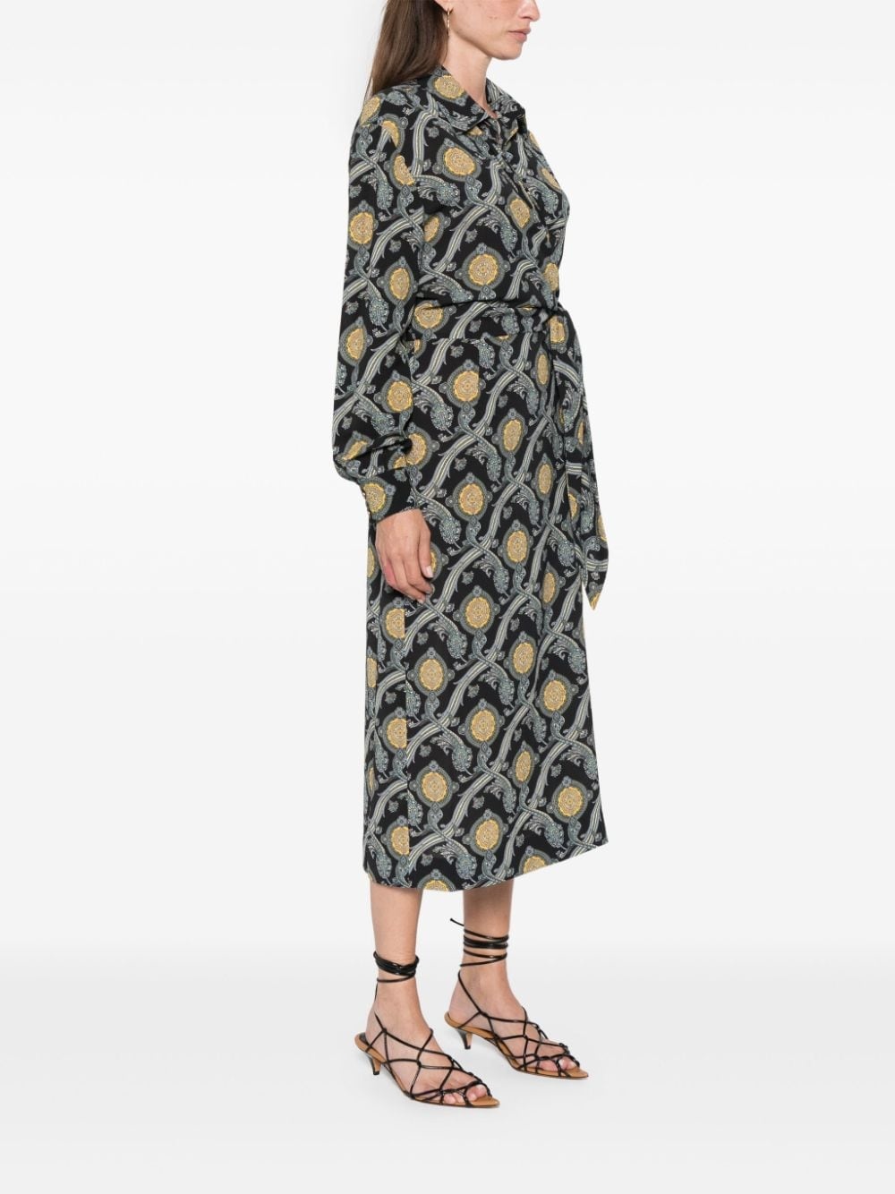 paisley-print midi dress - 3