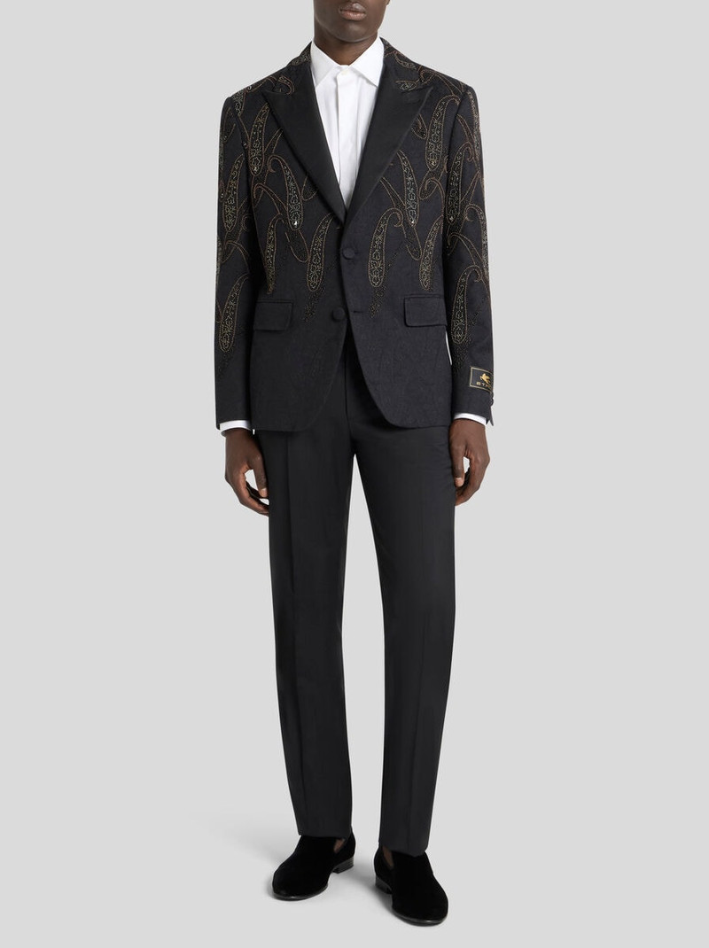 Etro SINGLE-BREASTED STRETCH COTTON-BLEND JACQUARD JACKET WITH PAISLEY EMBROIDERY outlook