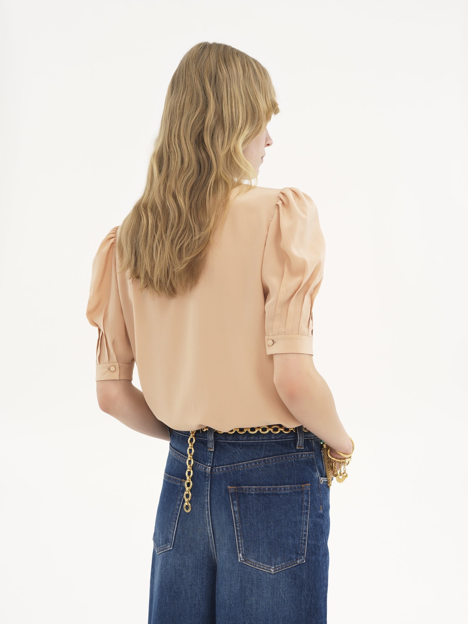 LAVALLIÈRE BLOUSE IN CRÊPE DE CHINE - 5