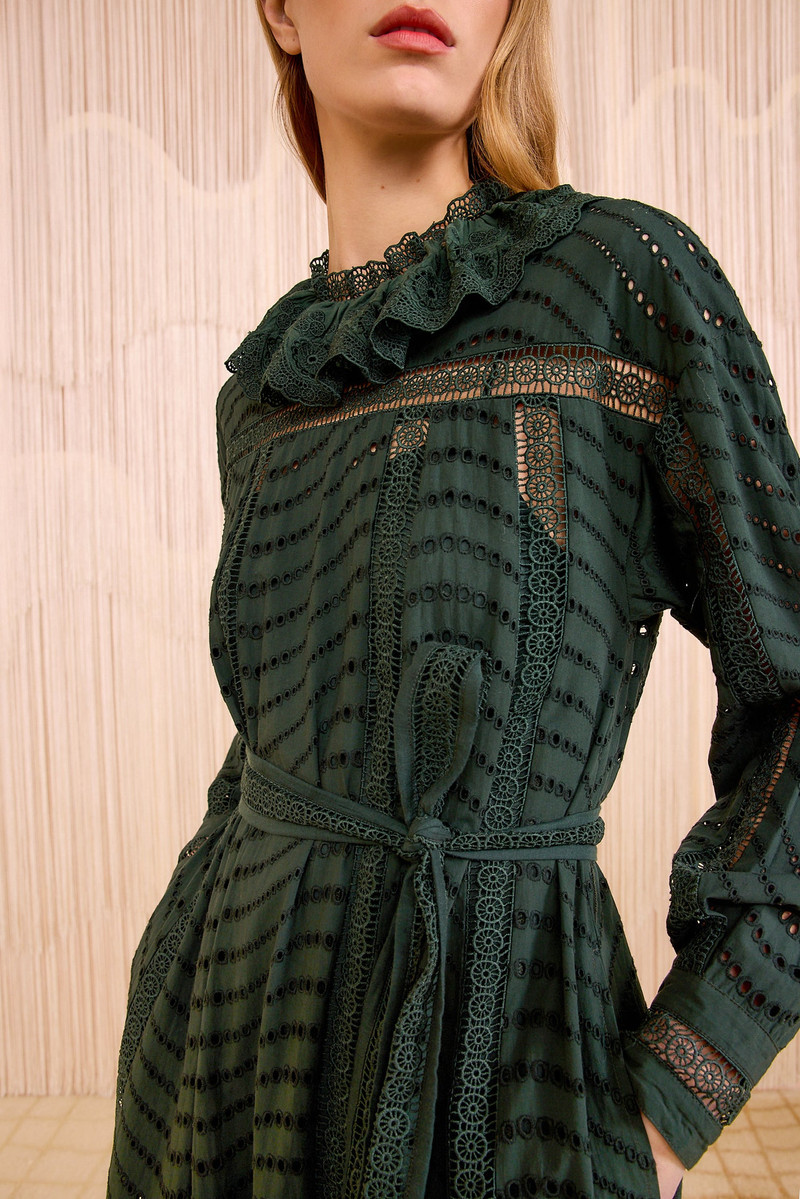 ULLA JOHNSON Lyla Cotton Long Dress outlook