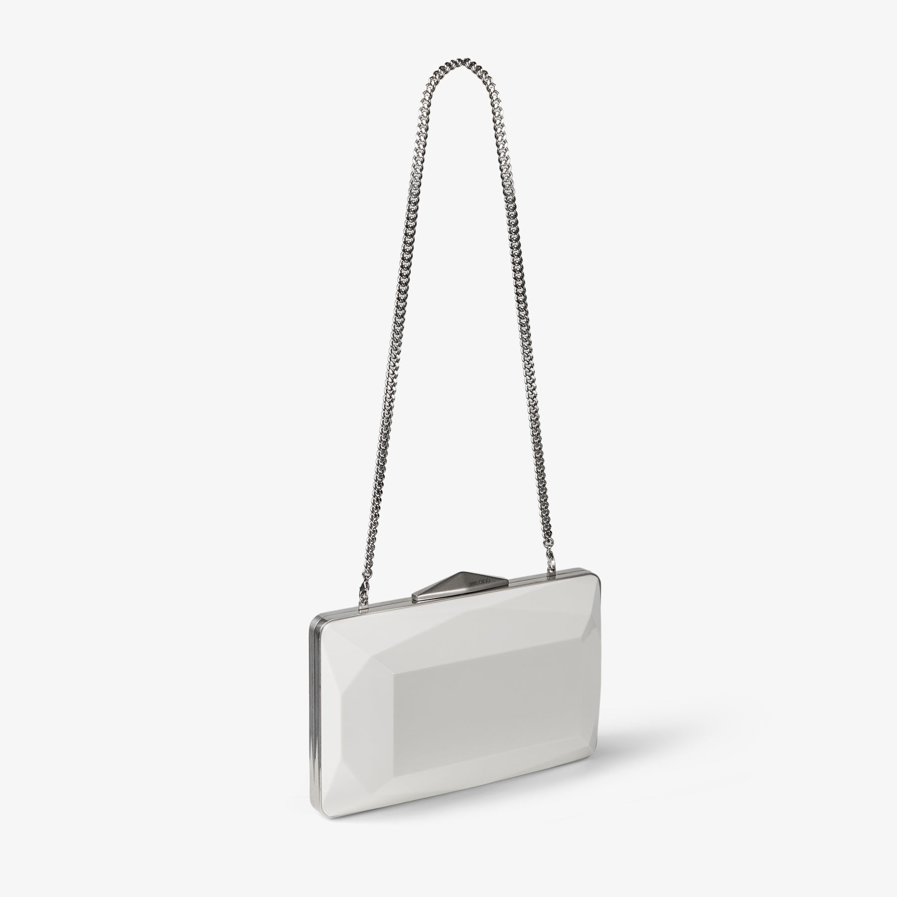 JIMMY CHOO Diamond Box Clutch バイカラー アクリル・バッグ JIMMY CHOO Diamond Box Clutch Black and White Bi-Colour