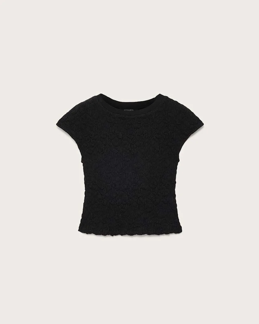 LUNA CRINKLE COTTON SLIM FIT T-SHIRT - 1