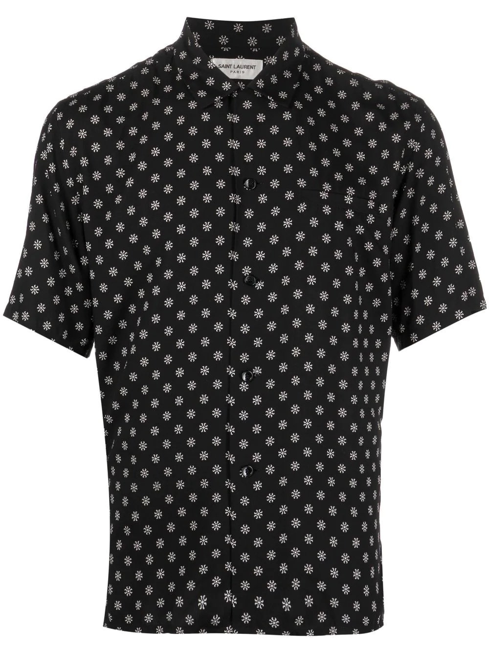 abstract-print short-sleeve shirt - 1