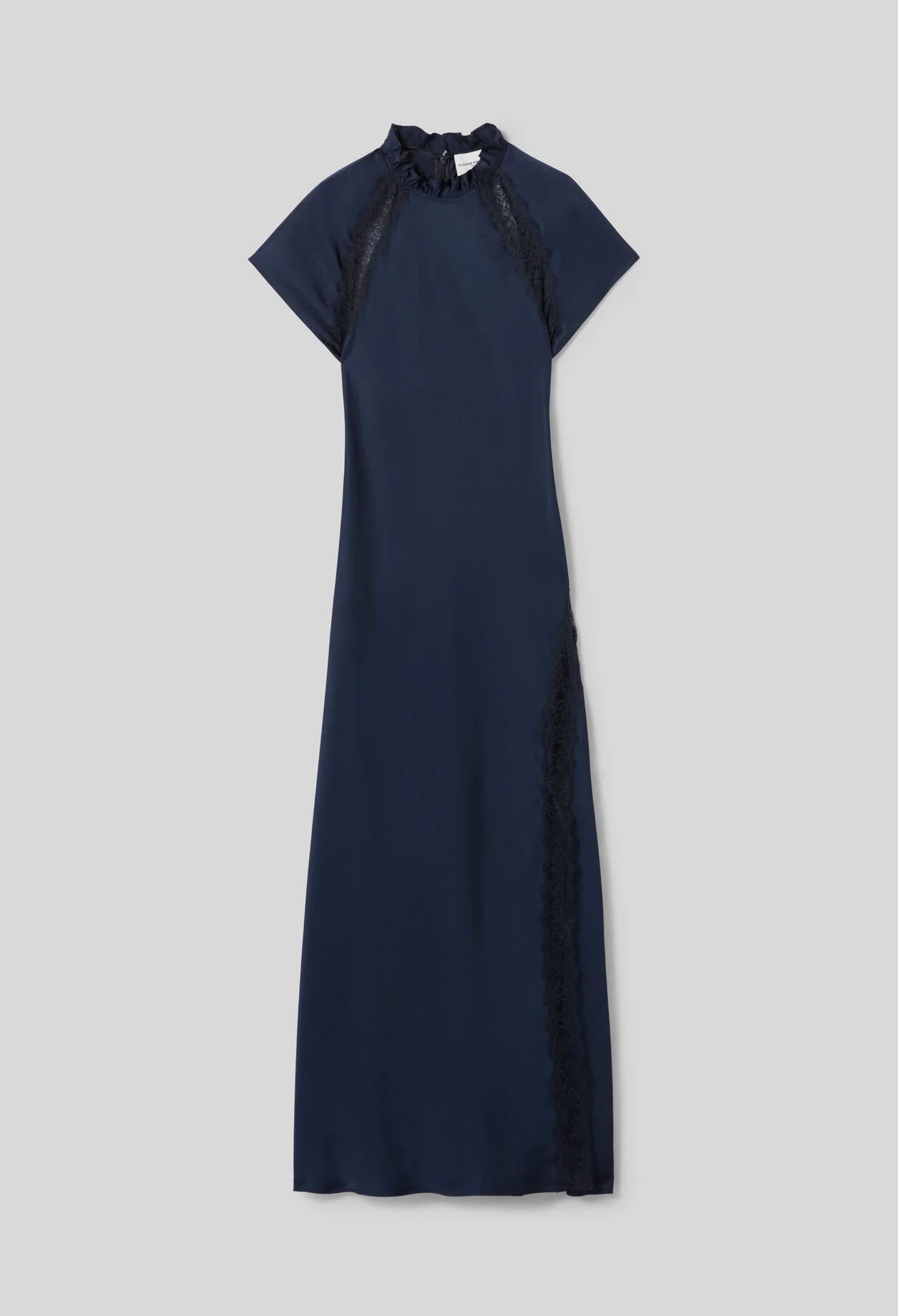 SATIN VICTORIAN COLLAR DRESS - 1