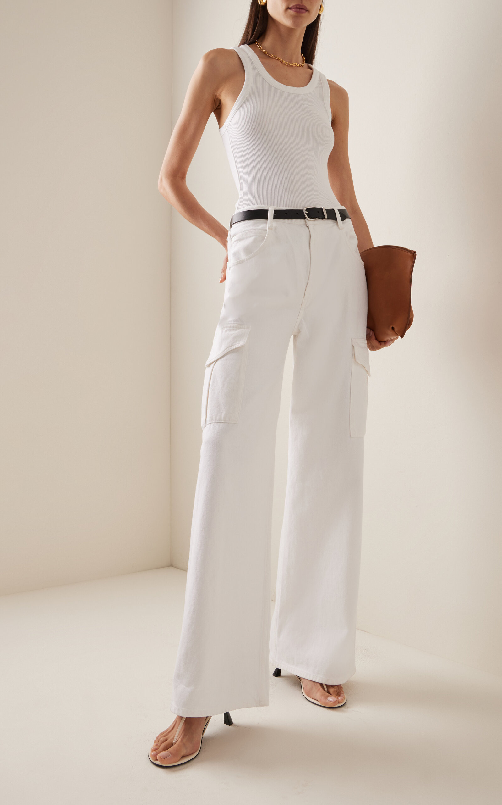 Poppy Cotton Jersey Tank Top white - 4