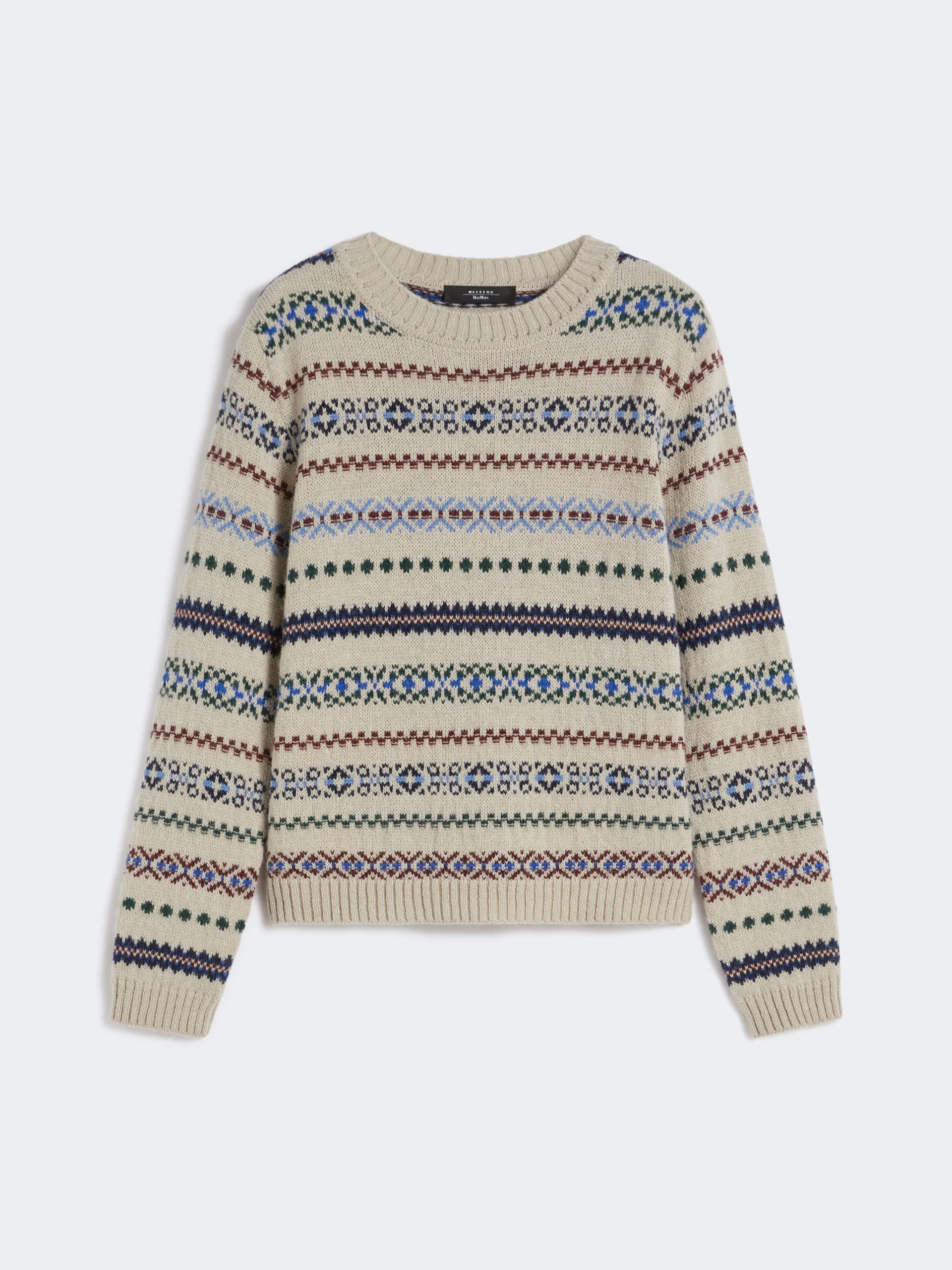 QUIRITE Wool and alpaca jacquard jumper - 1