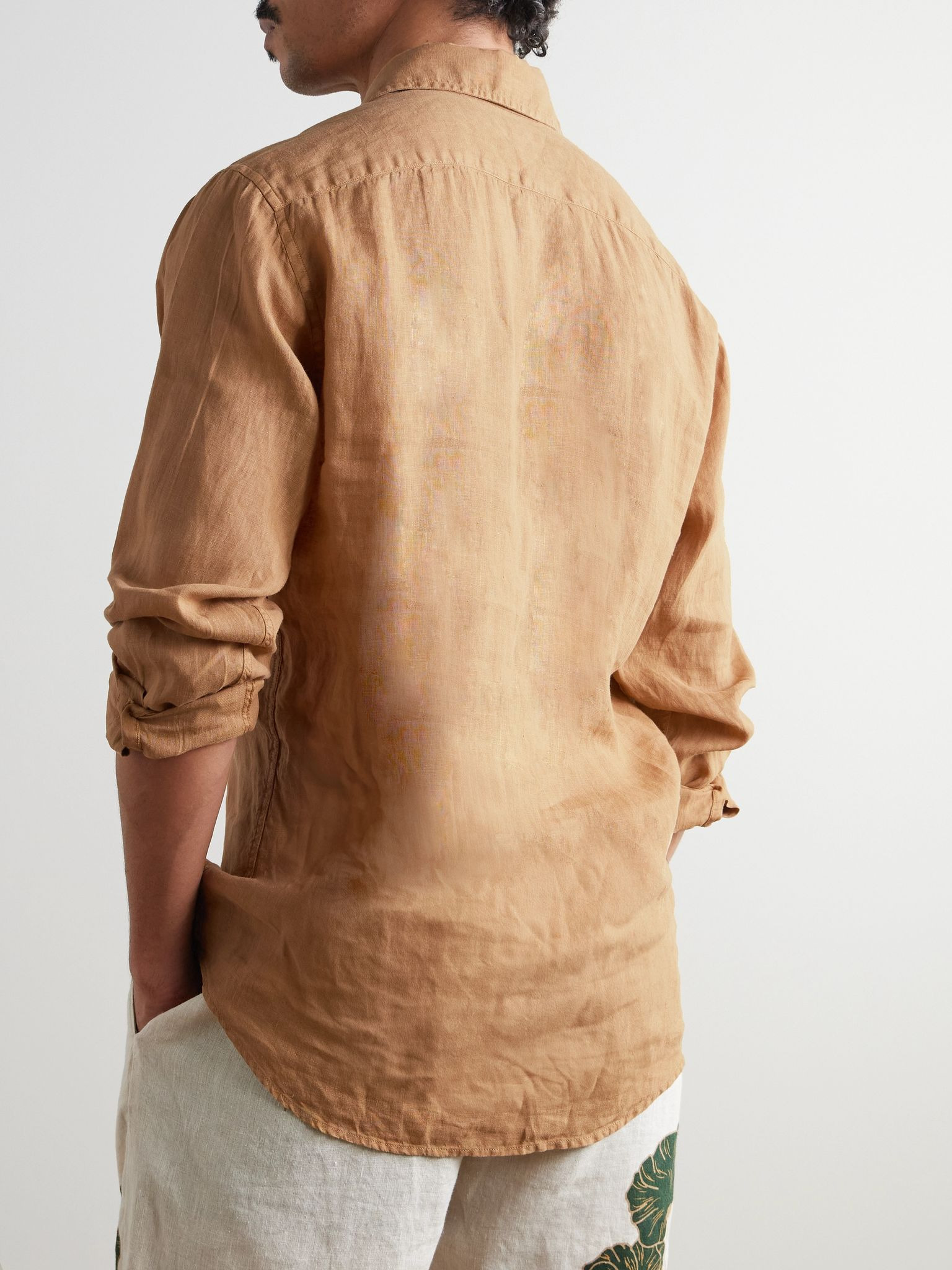 Antonio Linen Shirt Brown - 3
