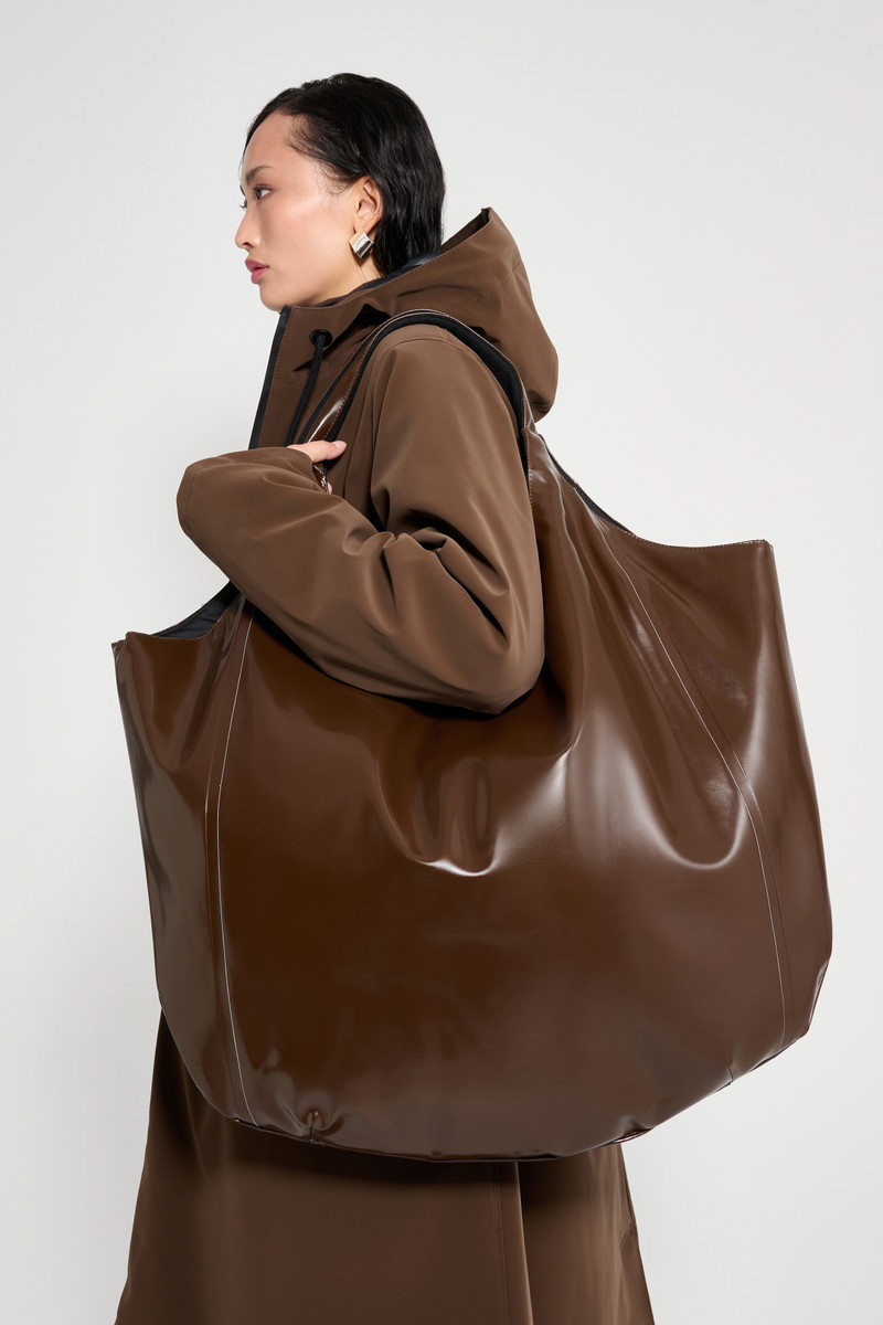 Stutterheim Svea Puffer Bag Opal Dark Brown outlook