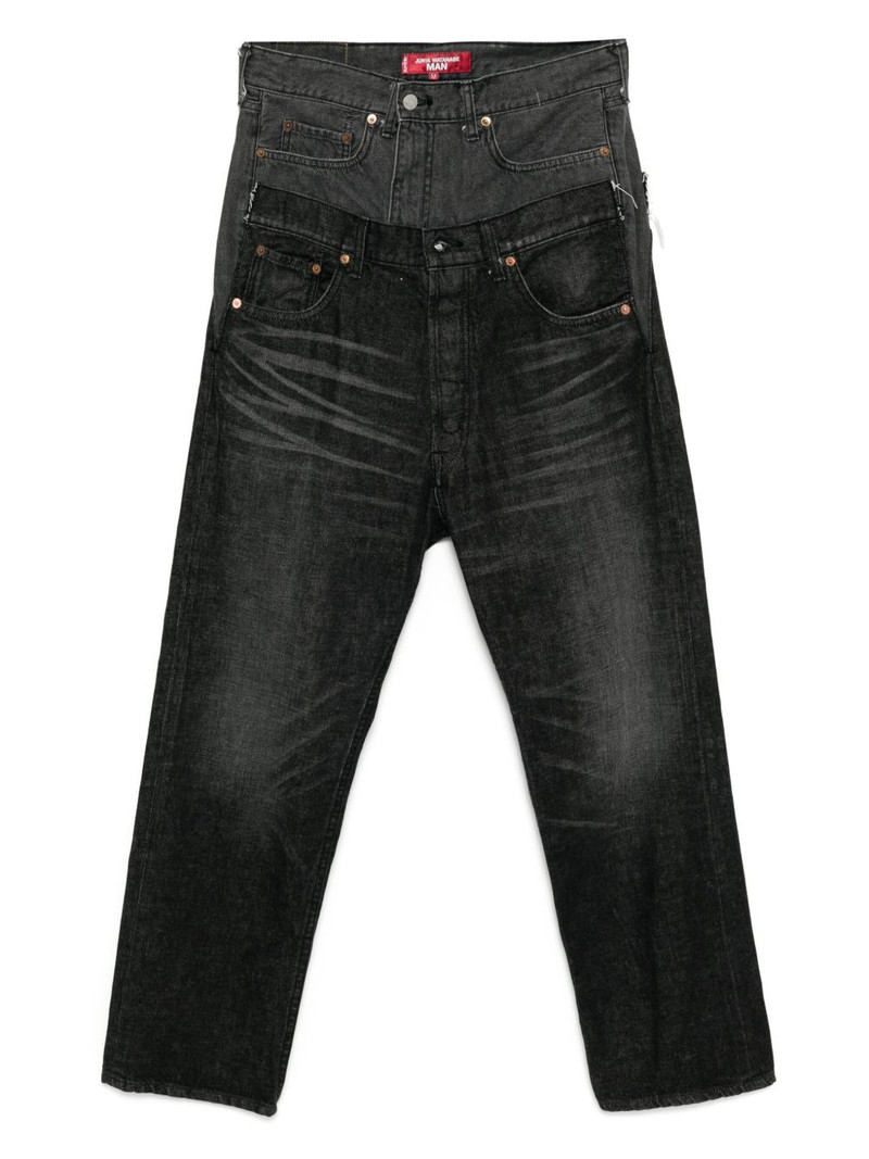 patchwork panelled jeans 1