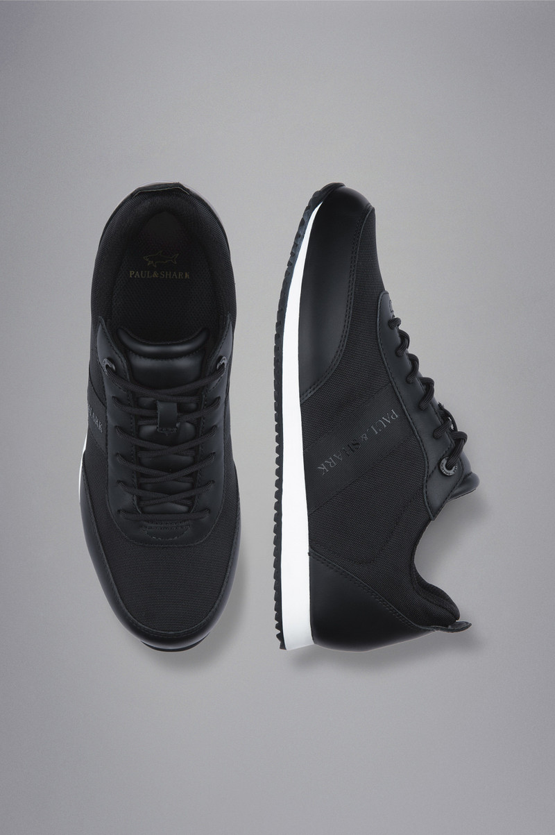 Paul & Shark TECH FABRIC AND LEATHER HYBRID SNEAKERS outlook