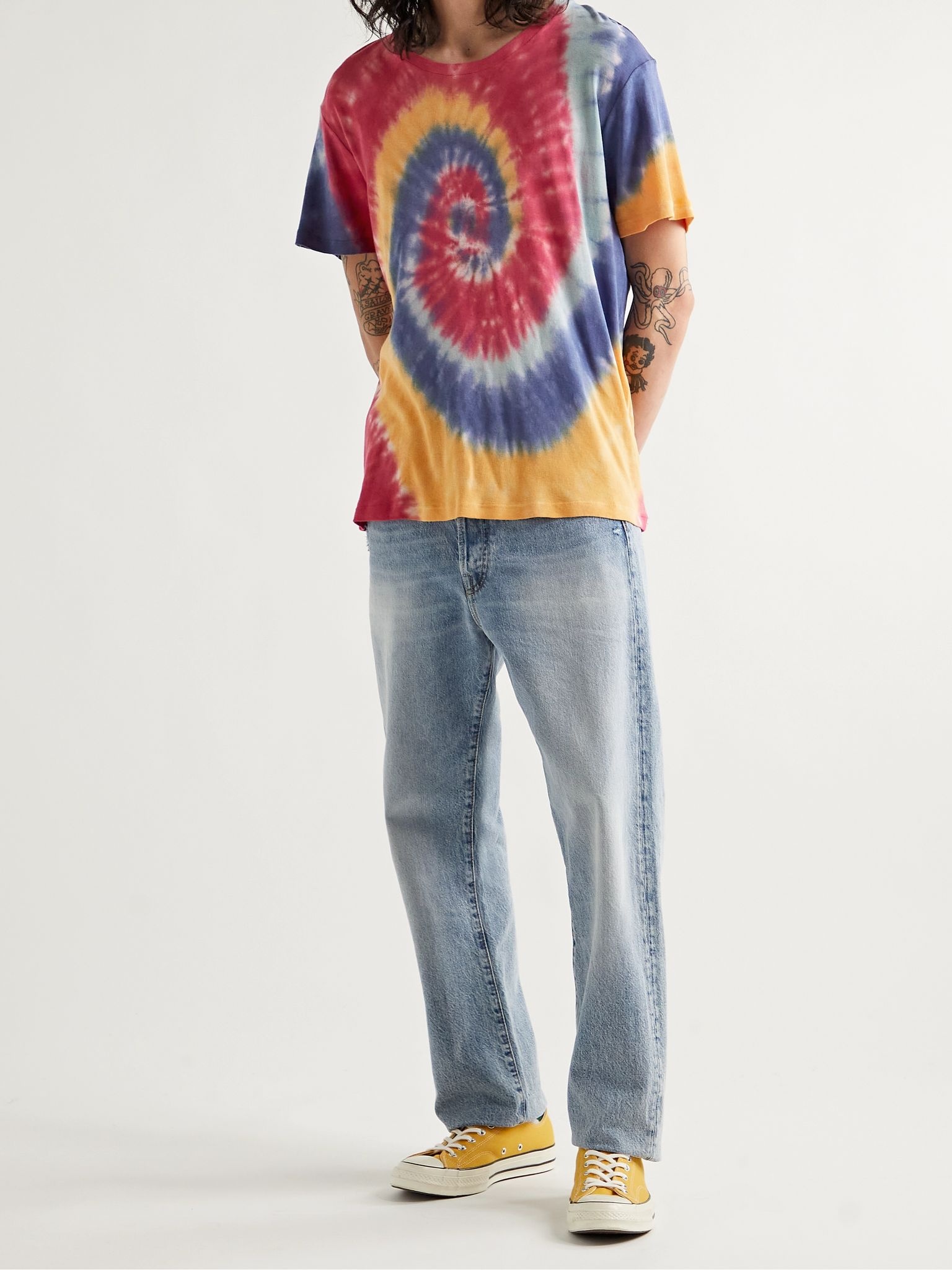 Tie-Dyed Cotton and Cashmere-Blend Jersey T-Shirt - 2