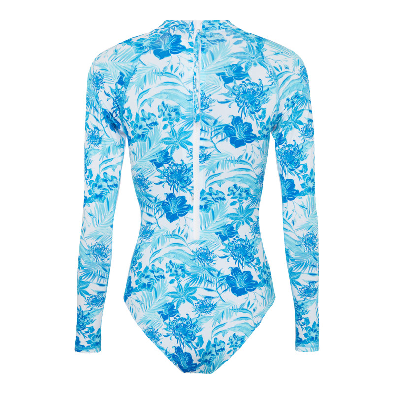 Women One-Piece Rashguard Tahiti Flowers 2