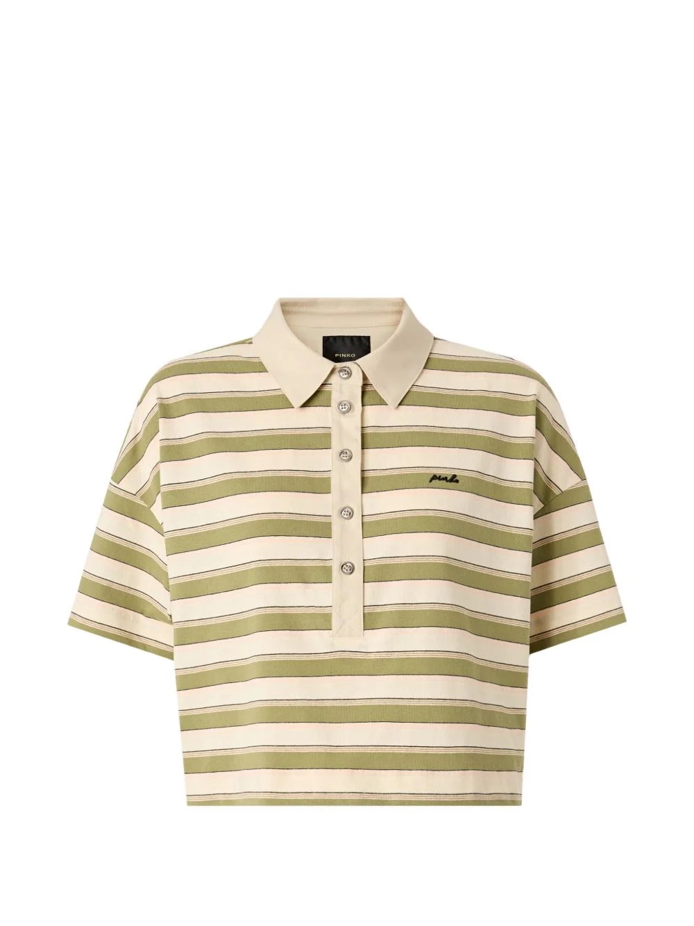 striped polo shirt - 1