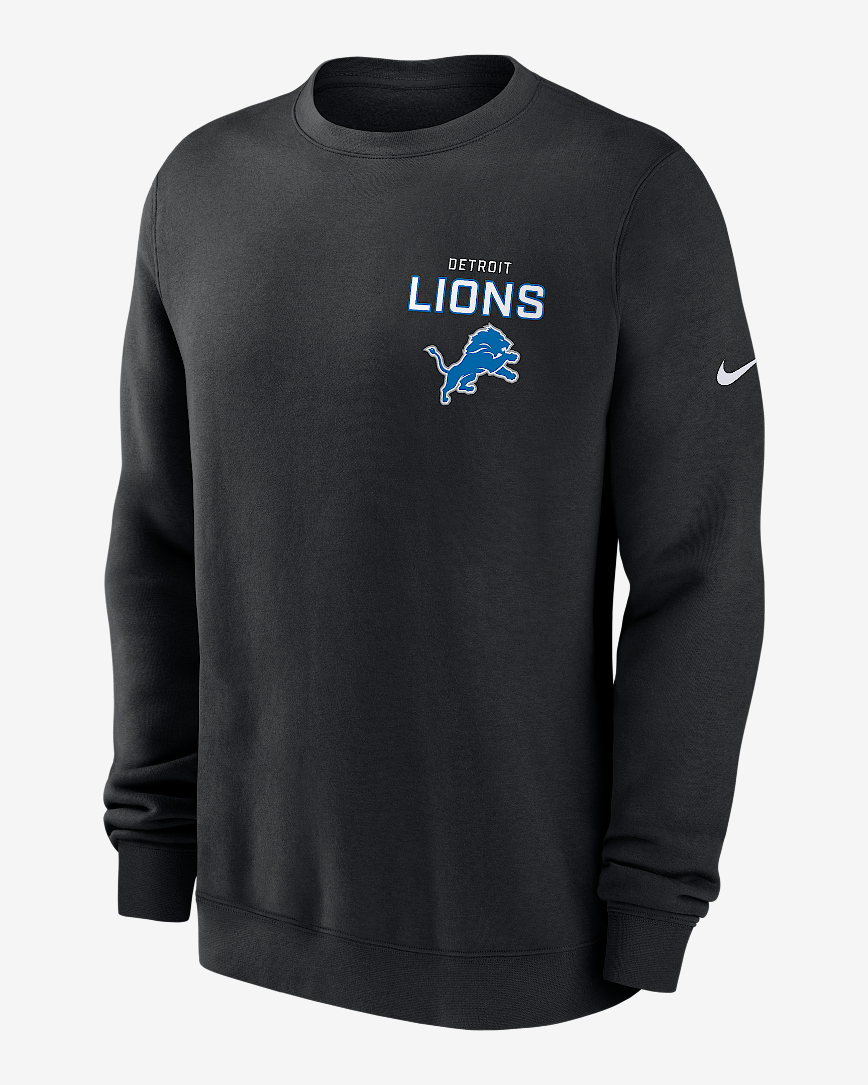 Detroit Lions Draw Block Club Men's Nike NFL Pullover Crew - 1