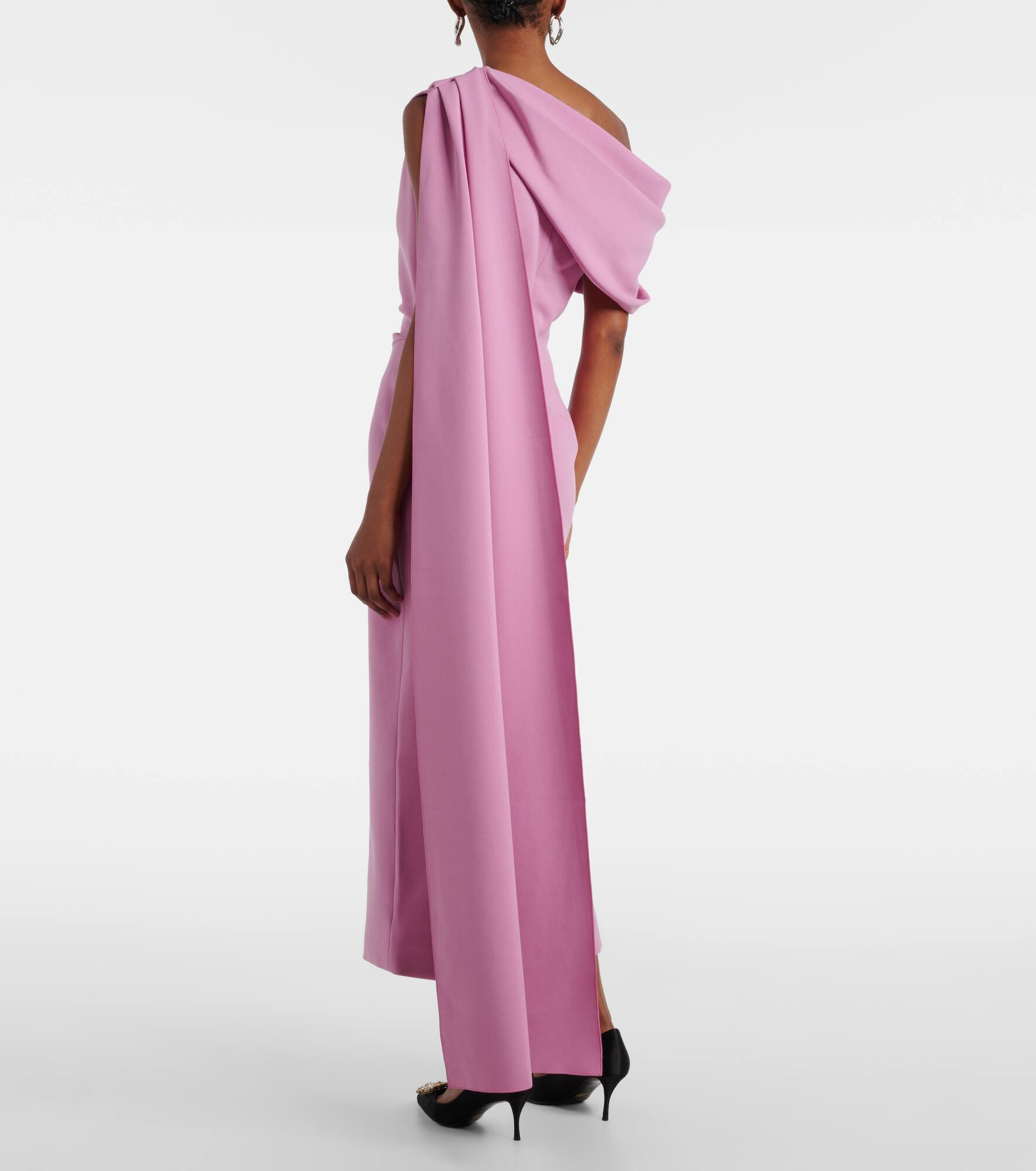 Maite caped draped midi dress - 3