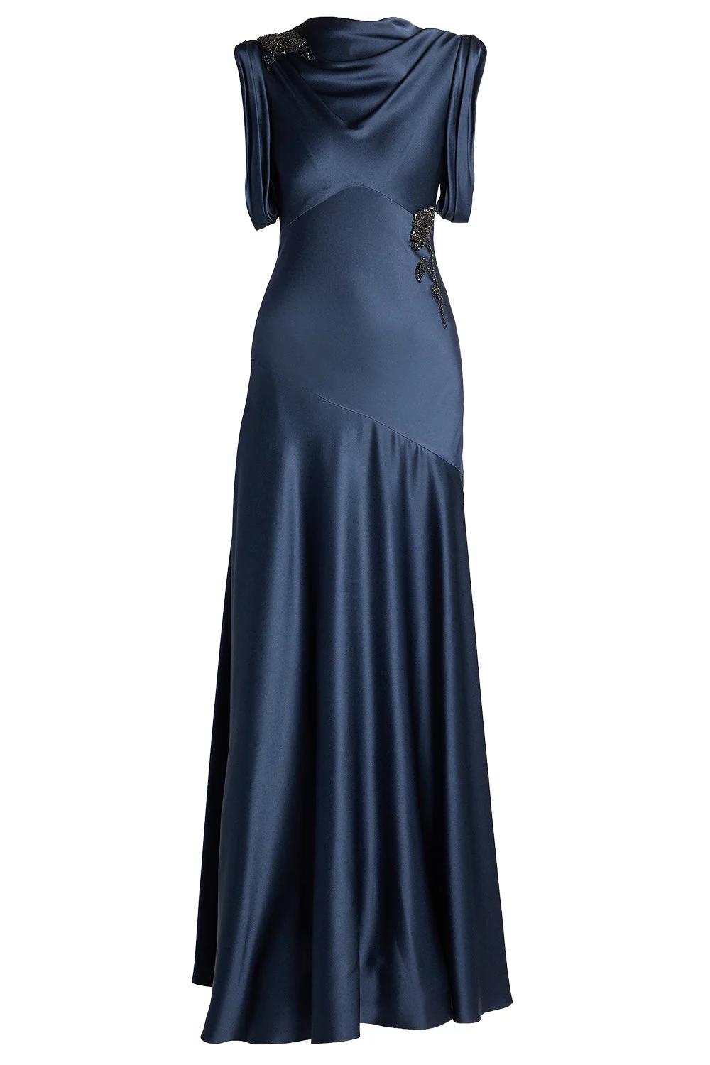 Embellished Draped Gown - 1