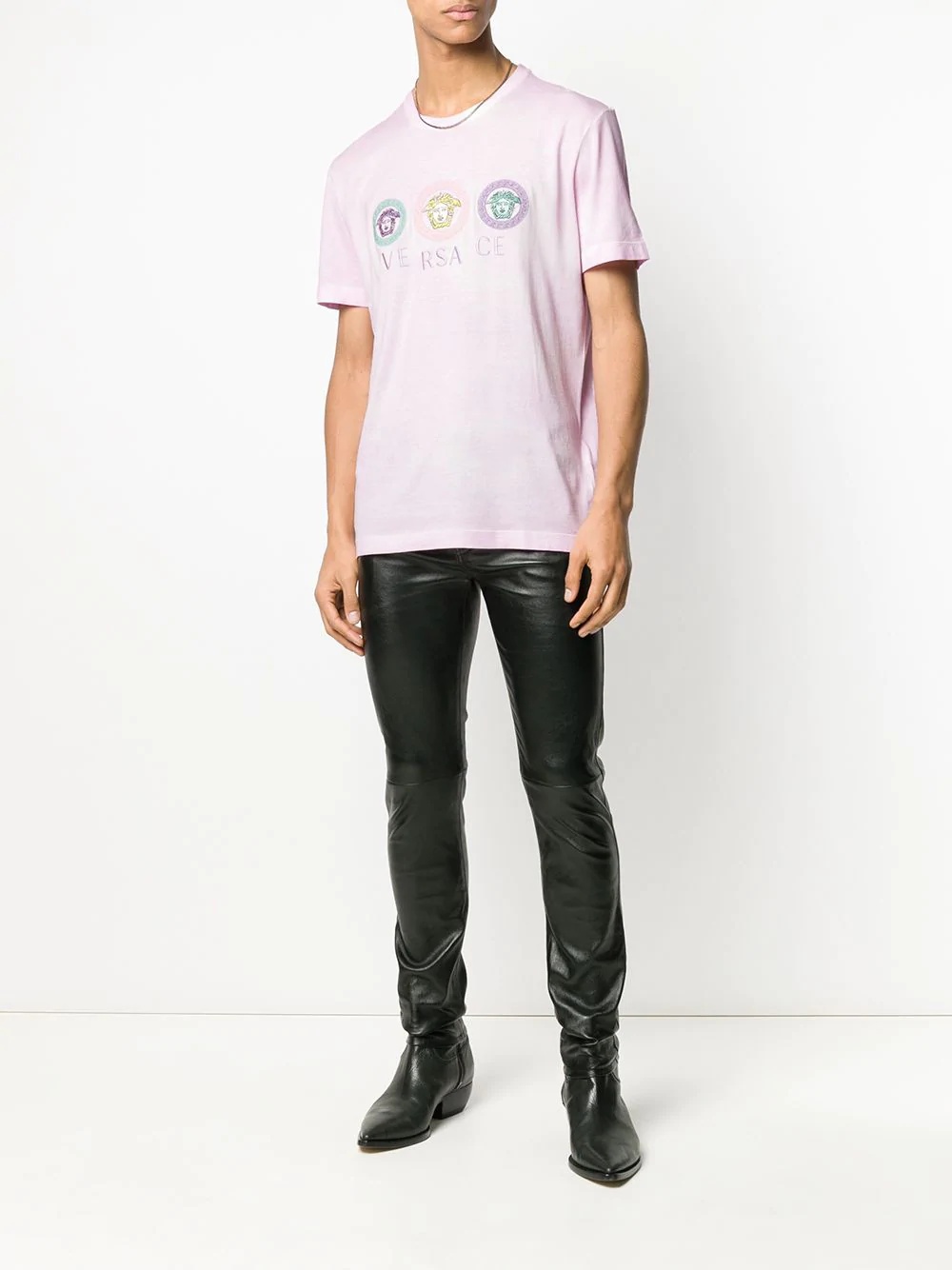 embroidered medusa logo T-shirt - 2