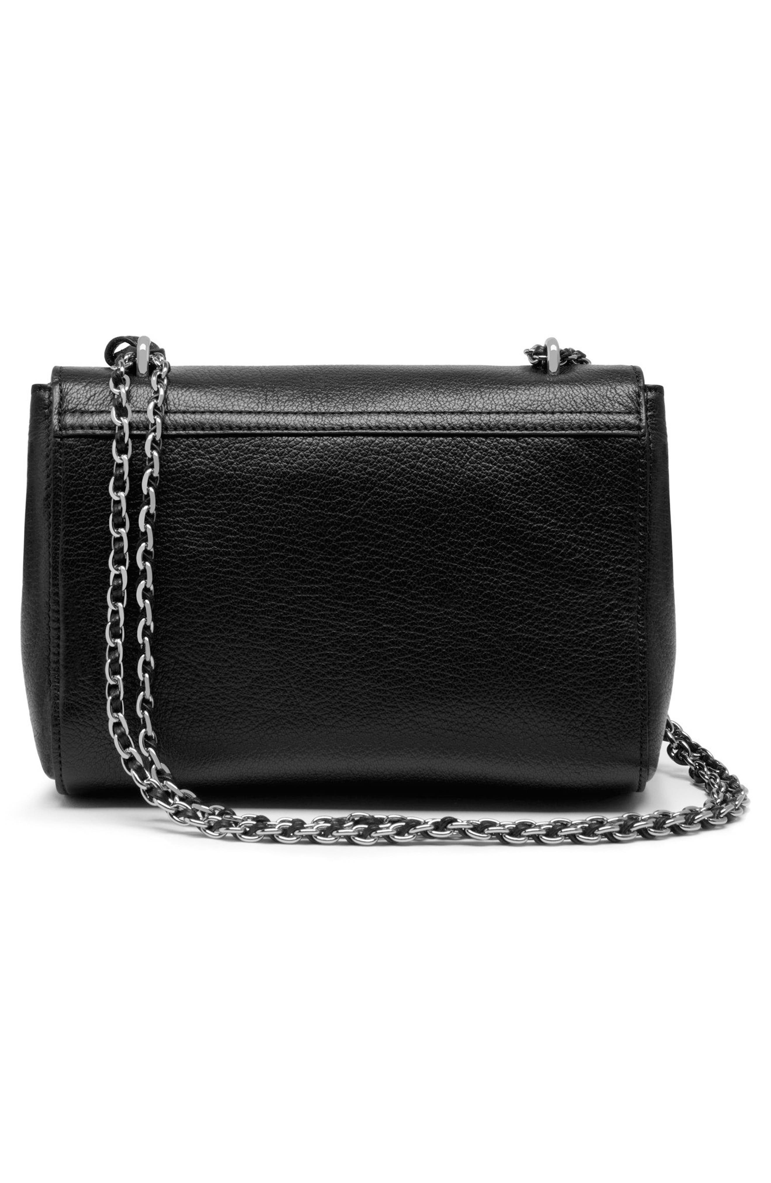 Mulberry Lily Convertible Leather Shoulder Bag in Black /Silver at Nordstrom - 3