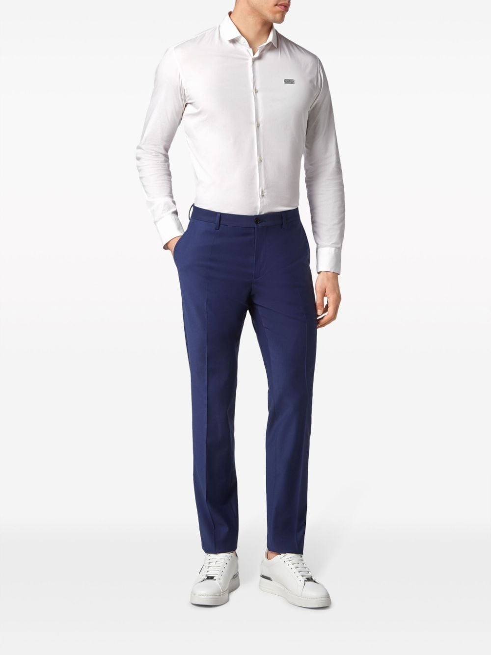 pressed-crease tailored trousers - 2