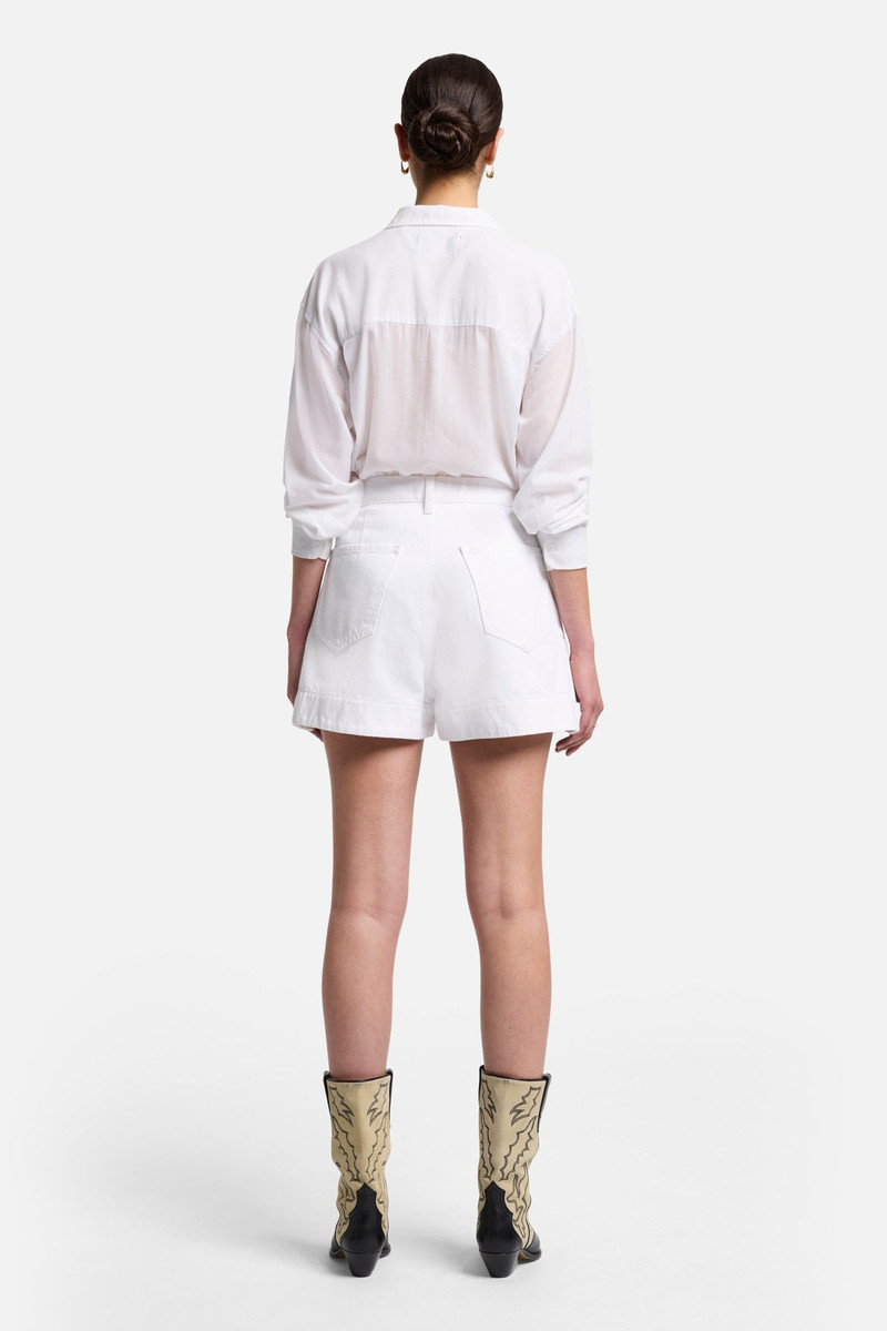 Denim Tailored Short in Brilliant White 5