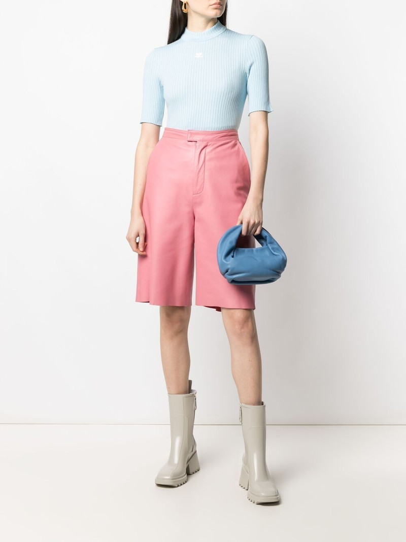 courrèges logo-embroidered ribbed sweater outlook