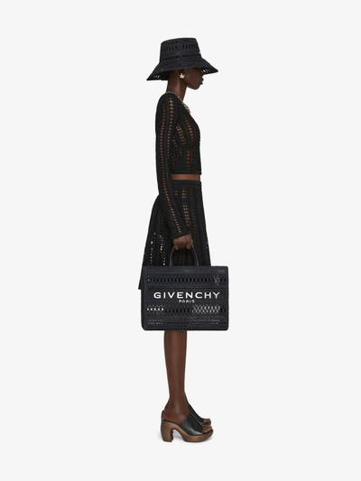 Givenchy MEDIUM G-TOTE SHOPPING BAG IN LACED RAFFIA outlook