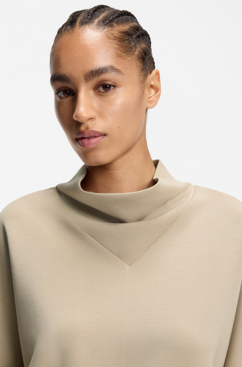 LOOSE-FIT SWEATSHIRT WITH DRAPED FUNNEL NECK 5