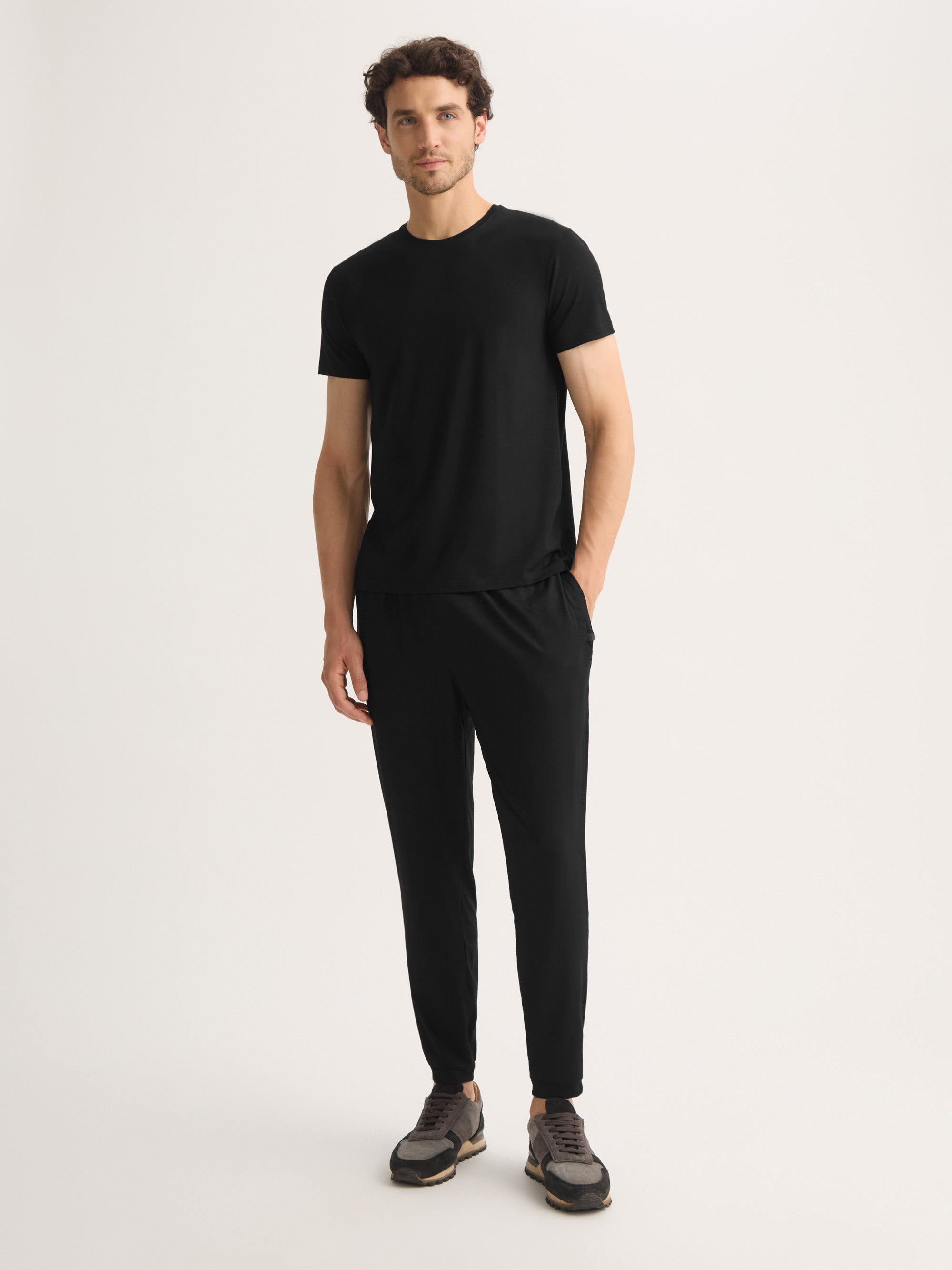 Men's T-Shirt Basel Micro Modal Stretch Black - 3