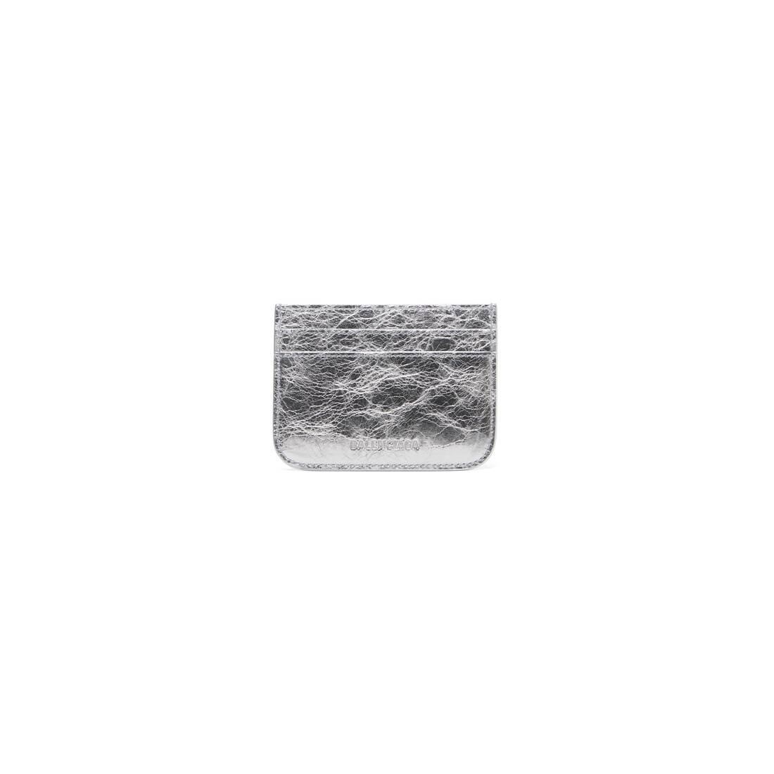 Women's Le Cagole Card Holder Metallized in Silver - 2