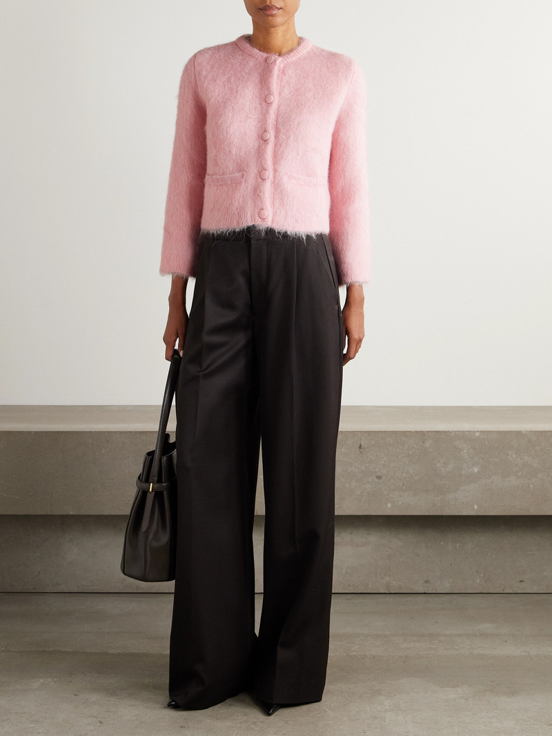 LIBEROWE Amelie Cropped Brushed Alpaca-blend Cardigan outlook