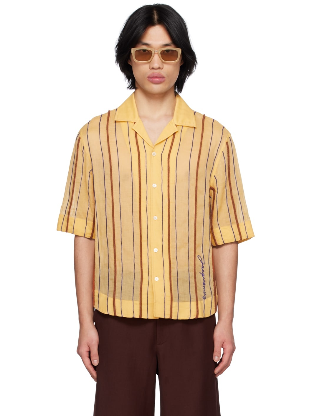Yellow Le Raphia 'La Chemise Palha' Shirt - 1