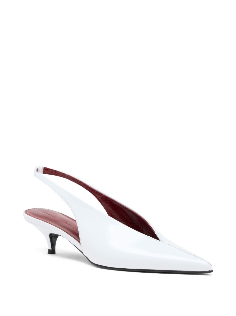 40mm leather heeled pumps - 2