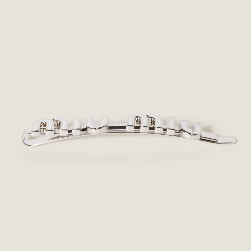 Miu Miu Enameled metal hair clip outlook