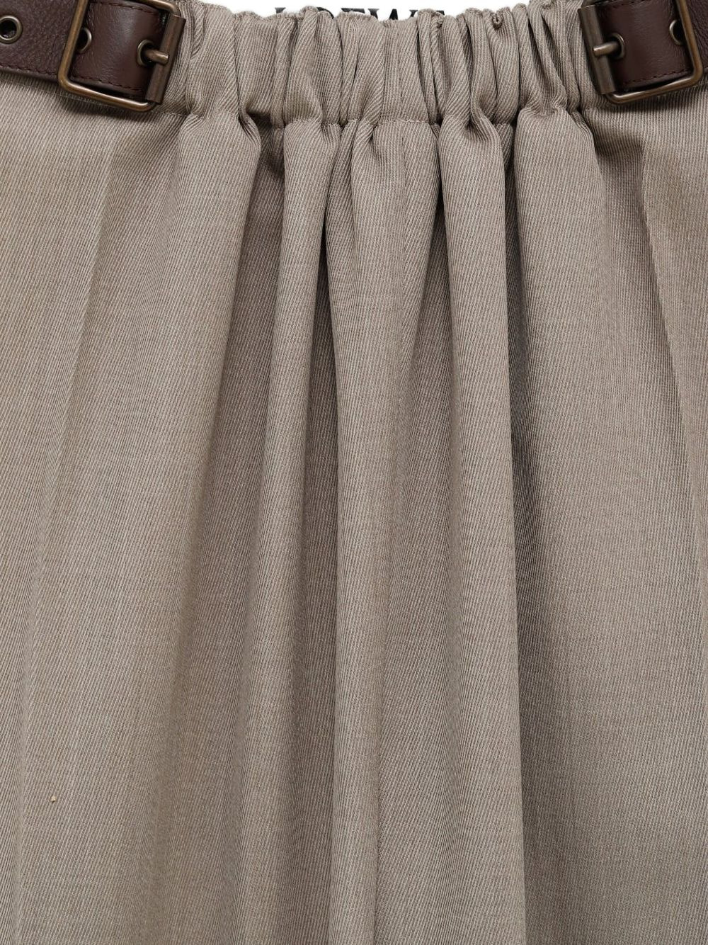 belted pleated trousers - 3