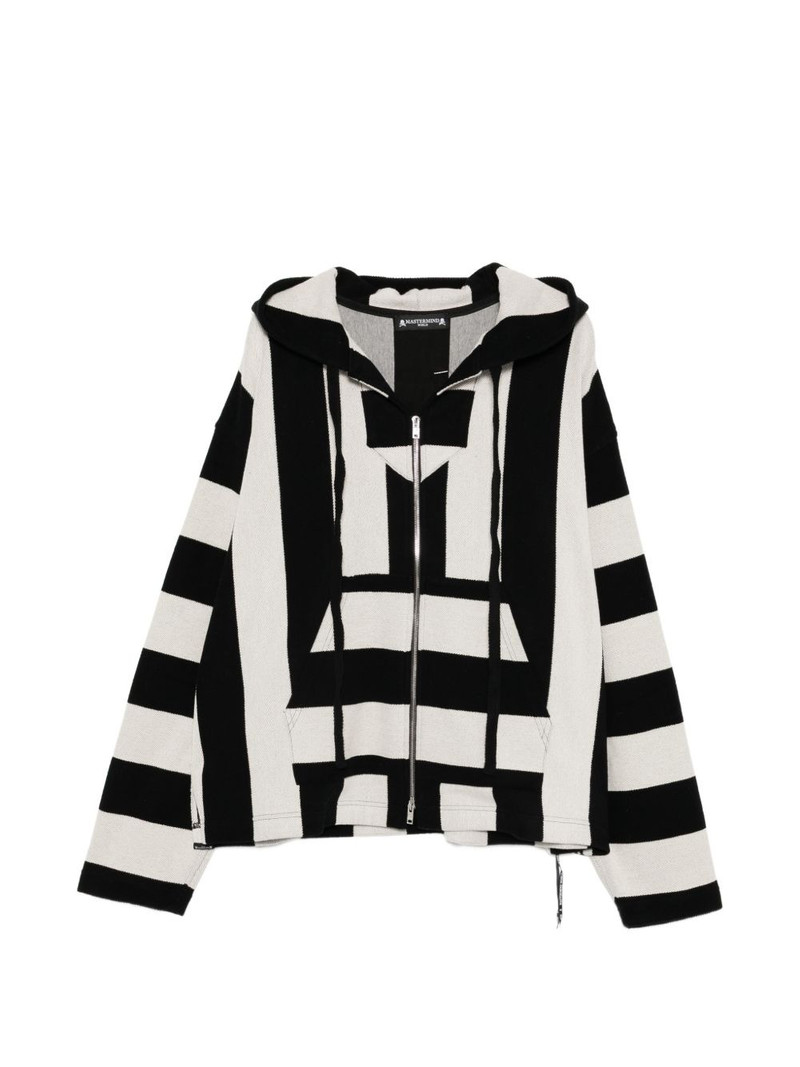 striped zip-up hoodie 1
