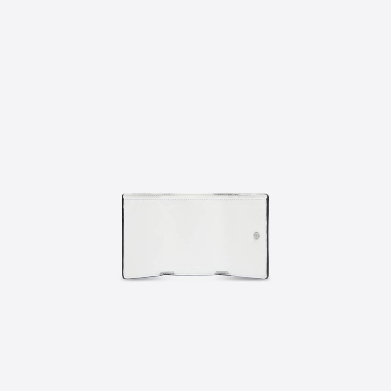 BALENCIAGA Women's Papier Mini Wallet Sprayed Polka Dots Printed in Black outlook