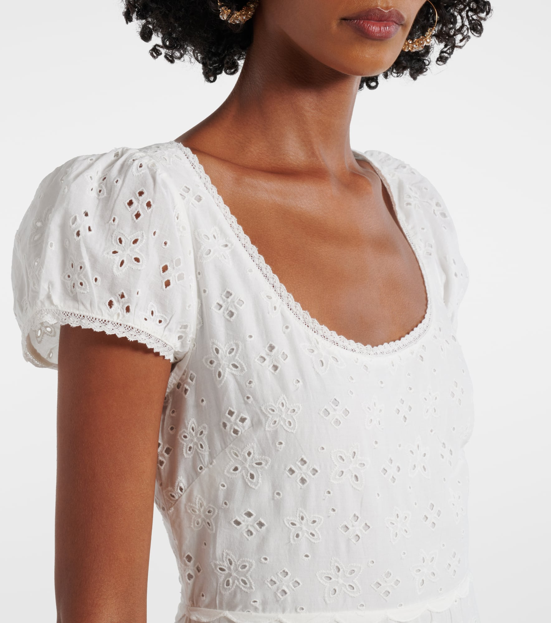 Remi broderie anglaise cotton midi dress - 4