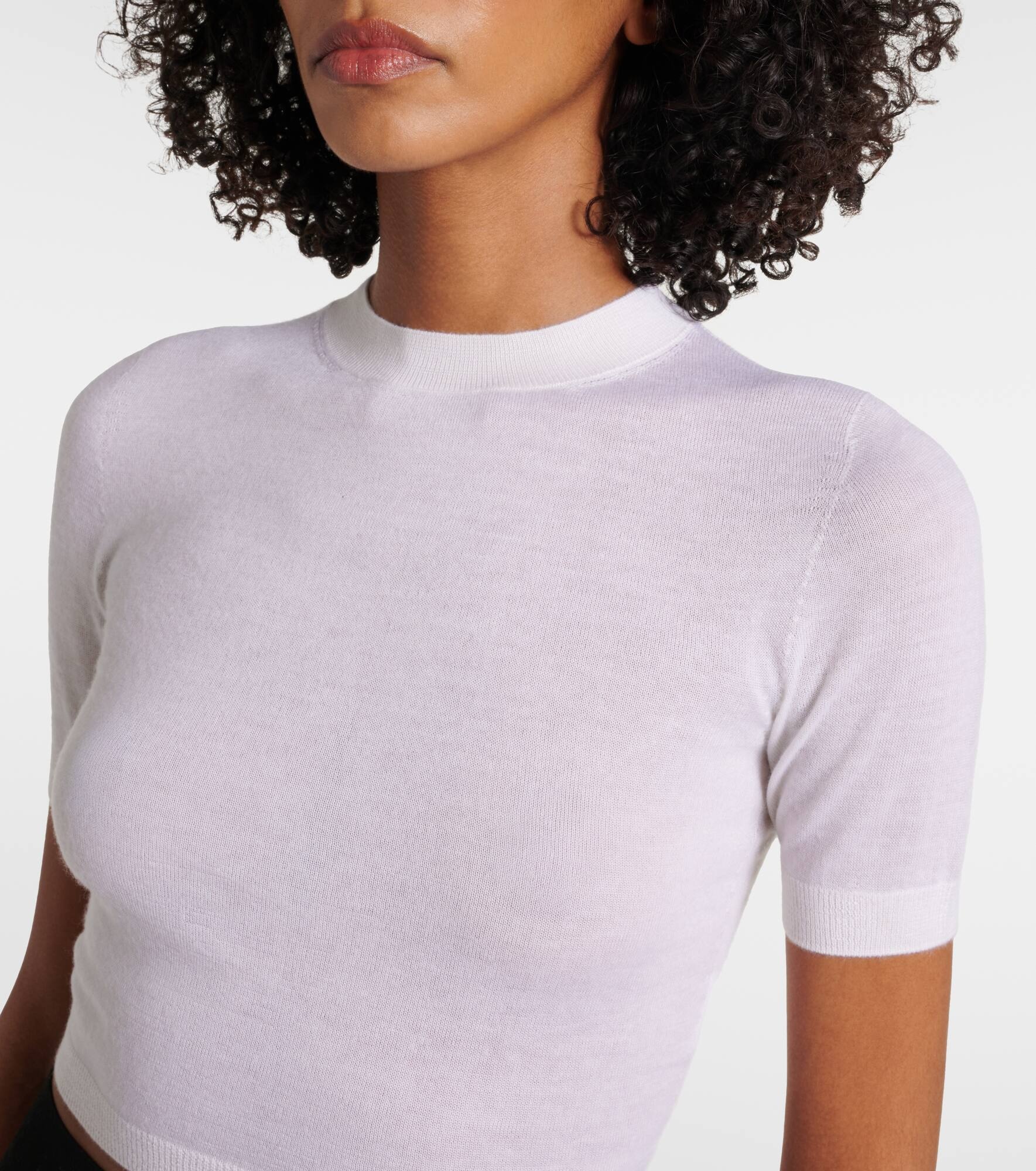 Cropped cashmere top - 4